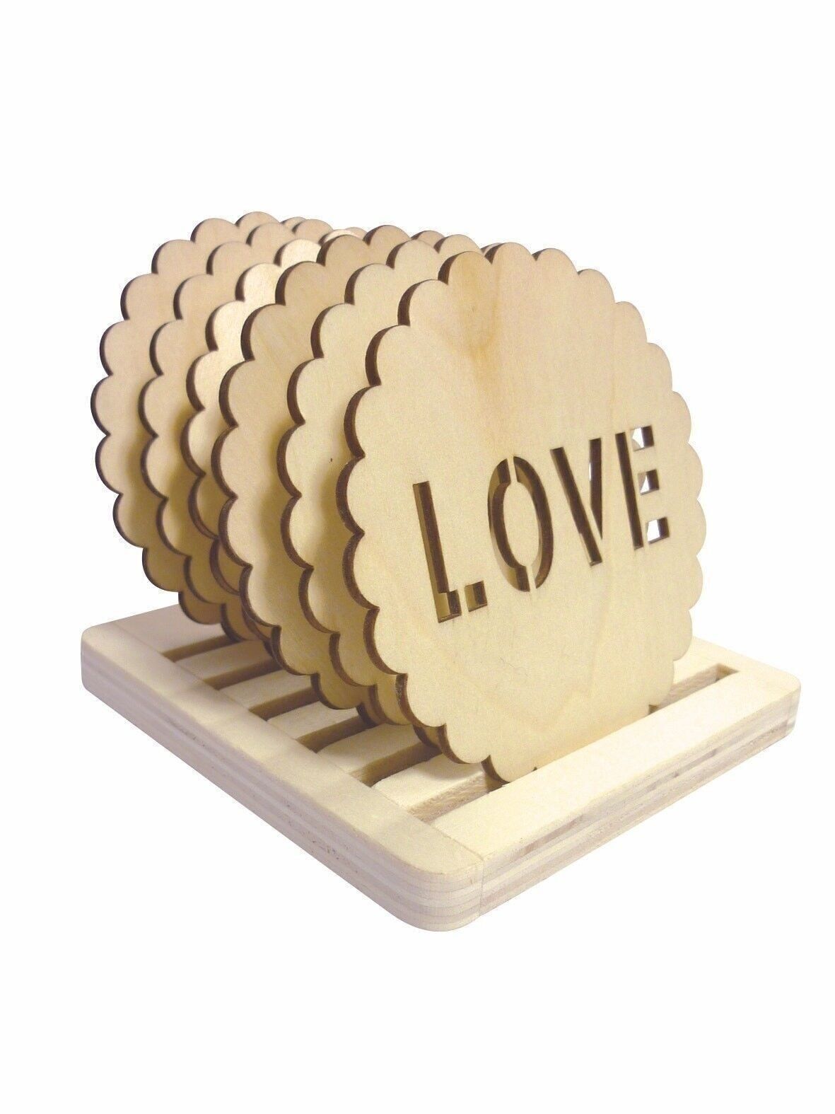 6 SOTTOBICCHIERI AMORE 115x115x30mm