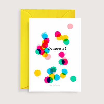 Impression d'art mini confettis | Carte de correspondance d'illustration