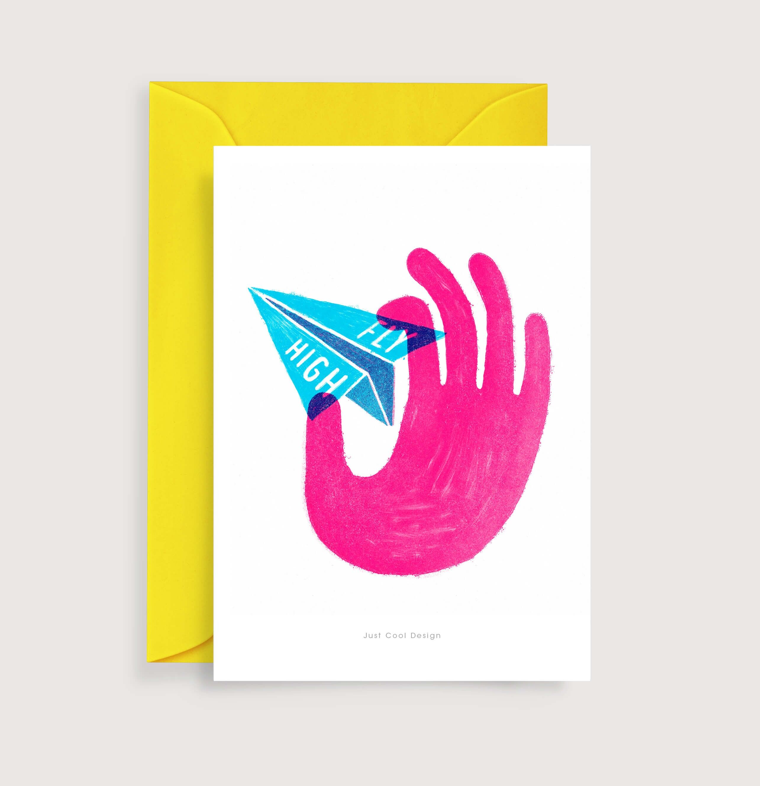 Vuela alto mini impresión de arte | Etichetta di nota illustrativa