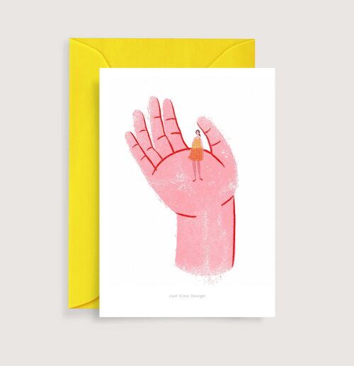 Holding you mini art print | Illustration note card