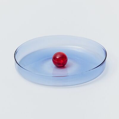Medium Bubble Dish - Blau und Rot