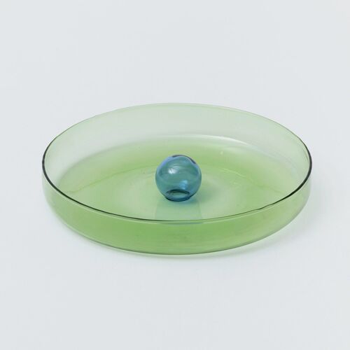 Medium Bubble Dish - Green and Blue
