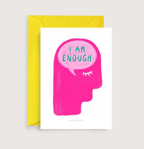 I am enough mini art print | Illustration note card