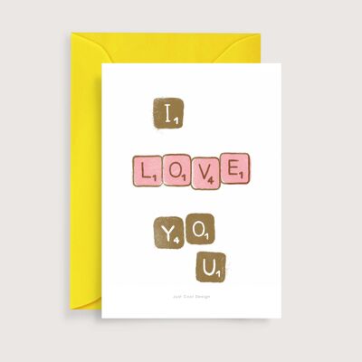 Te amo mini impression d’art | Carte de note d'illustration