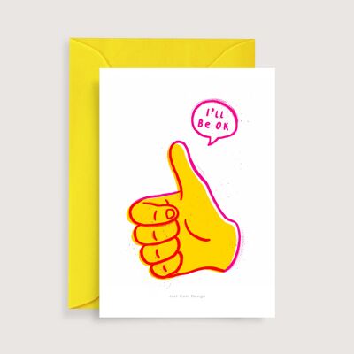I will be ok mini art print | Illustration note card