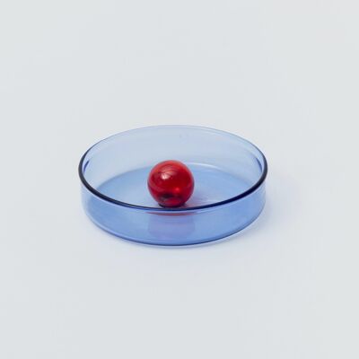 Kleine Bubble Dish - Blau und Rot