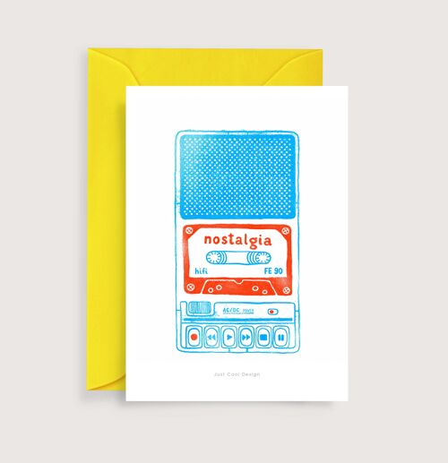 Nostalgia mini art print | Illustration note card