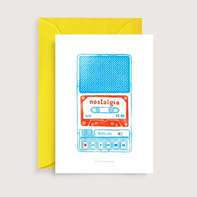 Nostalgia mini art print | Illustration note card