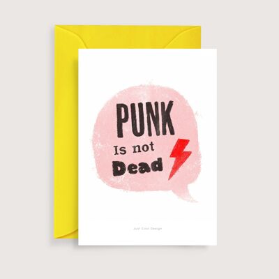 El punk no está muerto mini impresión de arte | Tarjeta de nota de ilustración
