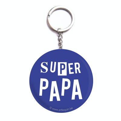 Porte-clés "super papa"