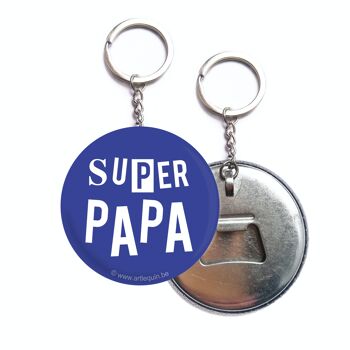 Porte-clés "super papa" 2