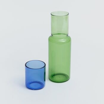 Carafe en Verre Duo Tone - Vert et Bleu 4