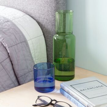 Carafe en Verre Duo Tone - Vert et Bleu 6