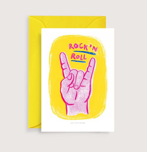 Rock and Roll mini art print | Illustration note card