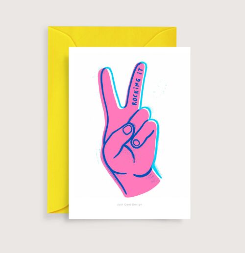 Rocking it mini art print | Illustration note card
