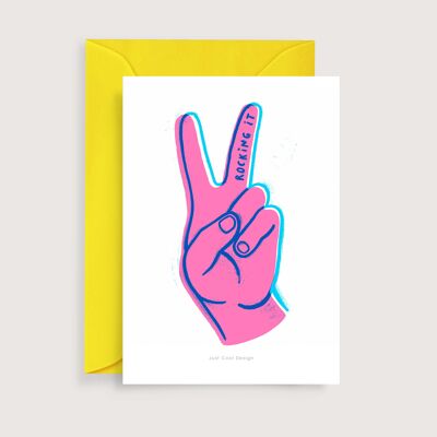 Rocking it mini art print | Illustration note card