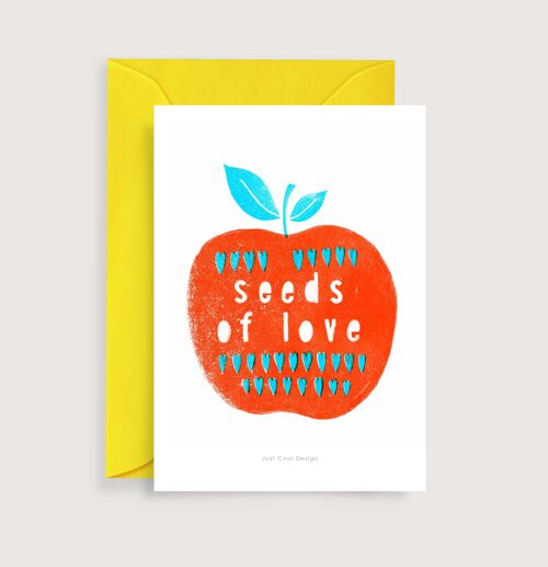 Seeds of love mini art print | Illustration note card
