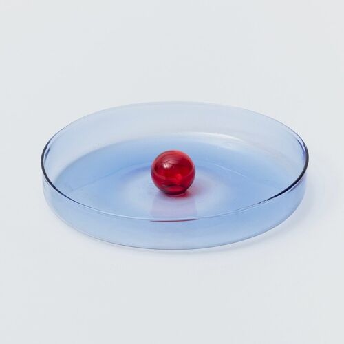 Medium Bubble Dish - Blue and Red