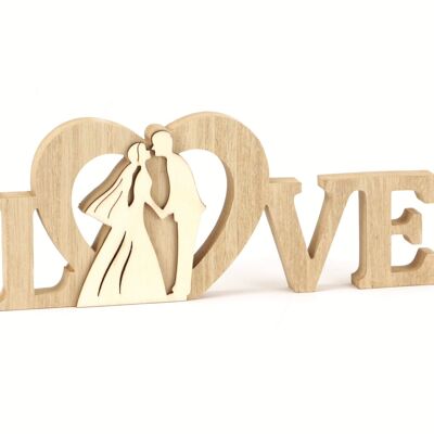 LOVE WOODEN WEDDING CENTER TABLE 220x90x18mm