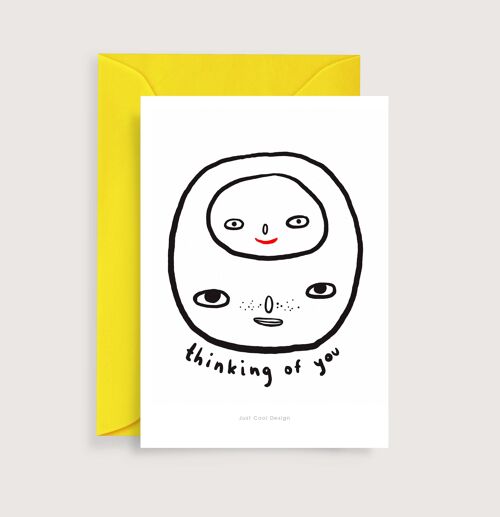 Thinking of you mini art print | Illustration note card