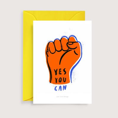 Yes you can mini art print | Illustration note card