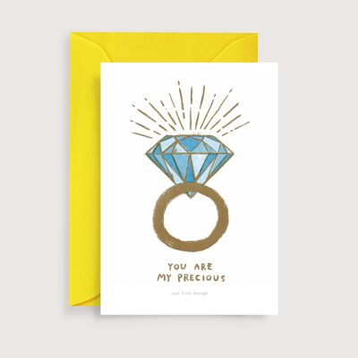 Tu es ma précieuse mini lame | Carte de note d'illustration