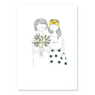 Poster delle sorelle Mimosa gialla