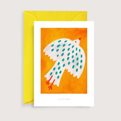 Mini lámina de pájaro | Tarjeta de nota de ilustración