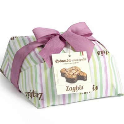 EASTER COLOMB WITHOUT CANDIED ZAGHIS G. 750. Sweet of the Italian Easter tradition. Handcrafted production. Hand wrapped.