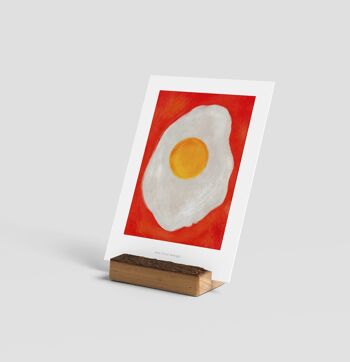 Mini-impression d'art d'oeuf frit | Carte de correspondance d'illustration 2