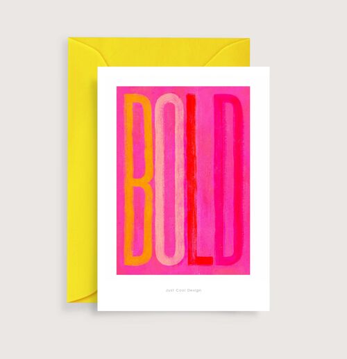 BOLD mini art print | Illustration note card