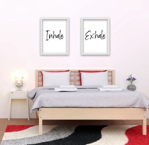 Inhale exhale: Set of two bedroom prints