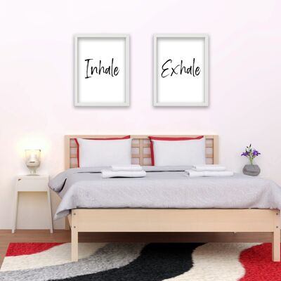 Inhale exhale: Set of two bedroom prints