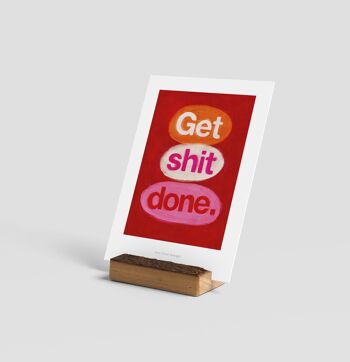 Get shit done mini art print | Carte de correspondance d'illustration 2