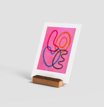 Amour typographique mini art print | Carte de correspondance d'illustration 2