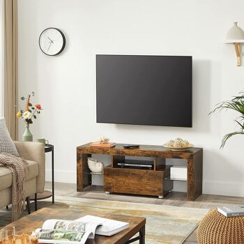 Meuble TV avec tiroir marron vintage 3