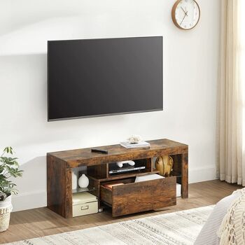 Meuble TV avec tiroir marron vintage 4