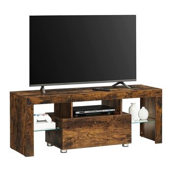 Meuble TV avec tiroir marron vintage 8