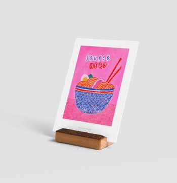 Mini-impression d'art Soup-er hero | Carte de correspondance d'illustration 2