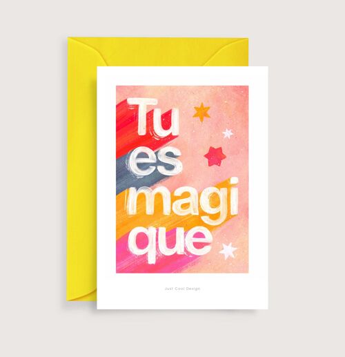 Tu es magique mini art print | Illustration note card