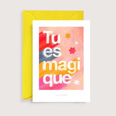 Tu es magique Mini-Kunstdruck | Illustrationsanmerkungskarte