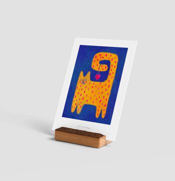 Mini-impression d'art chat et coeur | Carte de correspondance d'illustration 2