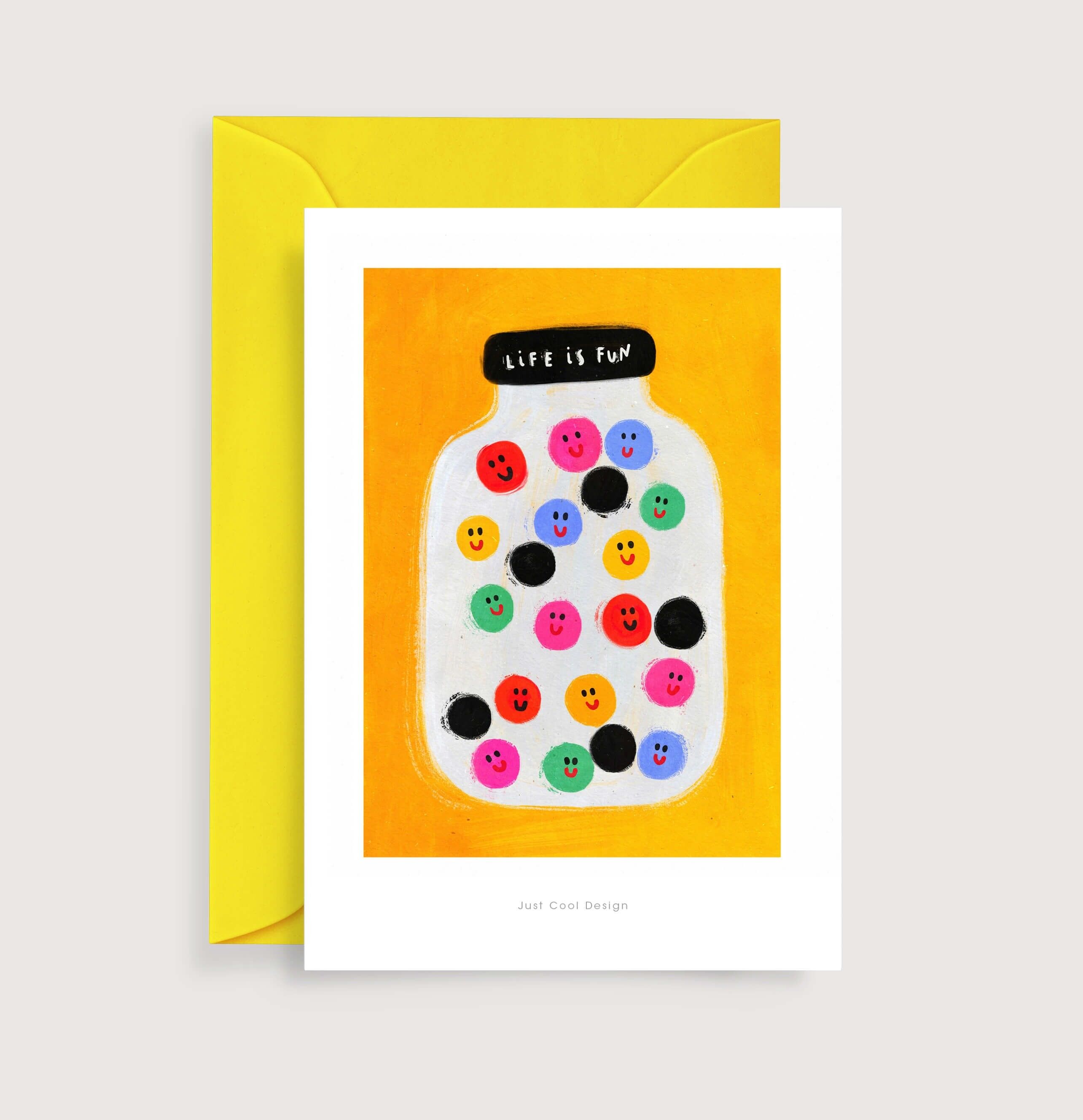 Das Leben ist ein abwechslungsreicher Mini-Künstlerdruck | Illustrationsnotizplan