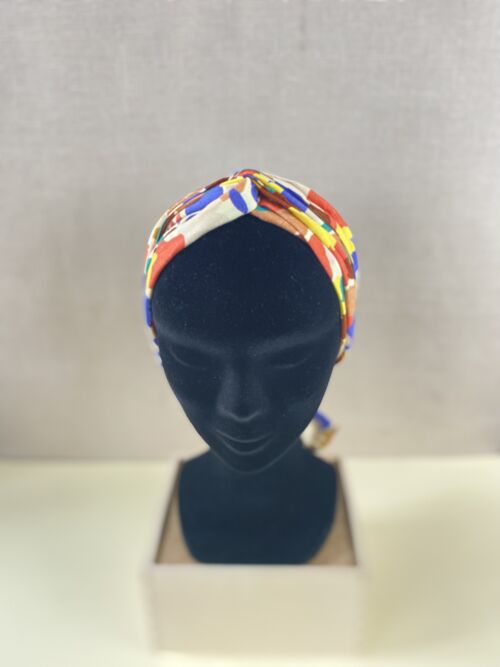 Headband et ceinture Joséphine motif mirage écru