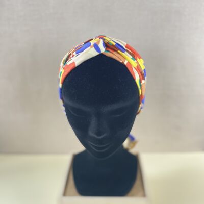 Headband and belt Joséphine ecru mirage pattern