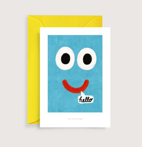 Hello mini art print | Illustration note card