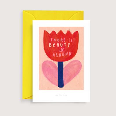 Hay belleza por todas partes mini impresión de arte | Etichetta di nota illustrativa