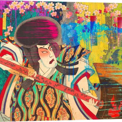 Peinture japonaise moderne, impression sur toile : Eric Chestier, Hommage à Hashimoto