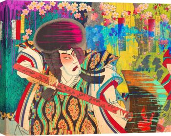 Peinture japonaise moderne, impression sur toile : Eric Chestier, Hommage à Hashimoto 1
