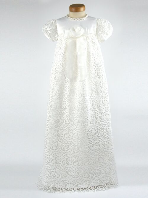 Traditional Lace Christening Robe - 0 to 12 months